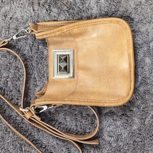 Steve Madden Tan Leather Crossbody Bag